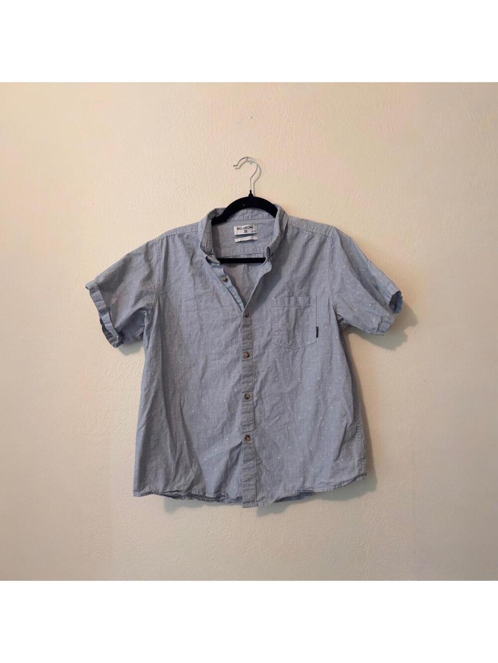 Billabong blue button-up shirt